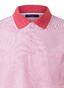 Maerz Micro Texture Pattern Contrast Collar Cotton Polo Shiny Flamingo