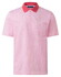 Maerz Micro Texture Pattern Contrast Collar Cotton Polo Shiny Flamingo
