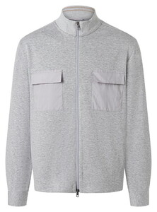 Maerz Modern Luxury Full Zip Sweat Cardigan Clear Silver