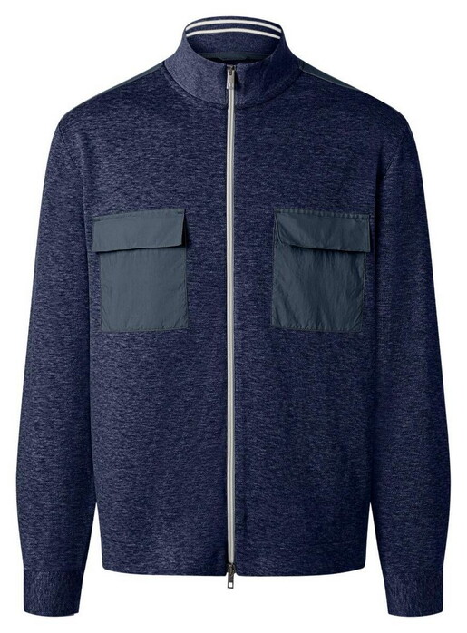 Maerz Modern Luxury Full Zip Sweat Cardigan Dawn Blue