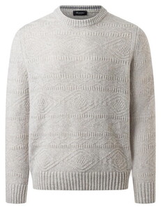 Maerz Multi Pattern Knit Round Neck Trui Autumn Stone