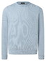 Maerz Organic Cotton Two Color Piqué Structure Trui Blue Sky