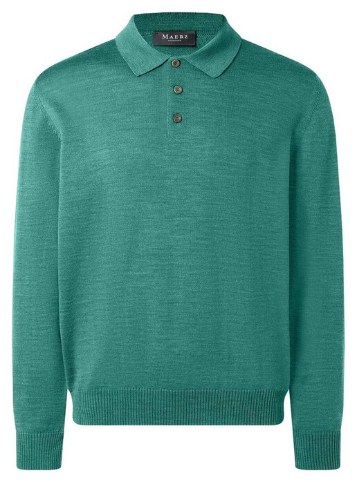 Maerz Polo Lange Mouw Trui Ocean Algae