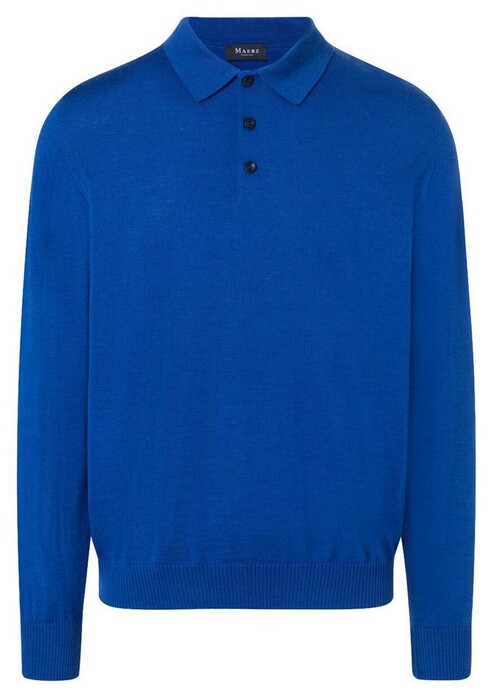 Maerz Polo Lange Mouw Trui True Blueberry
