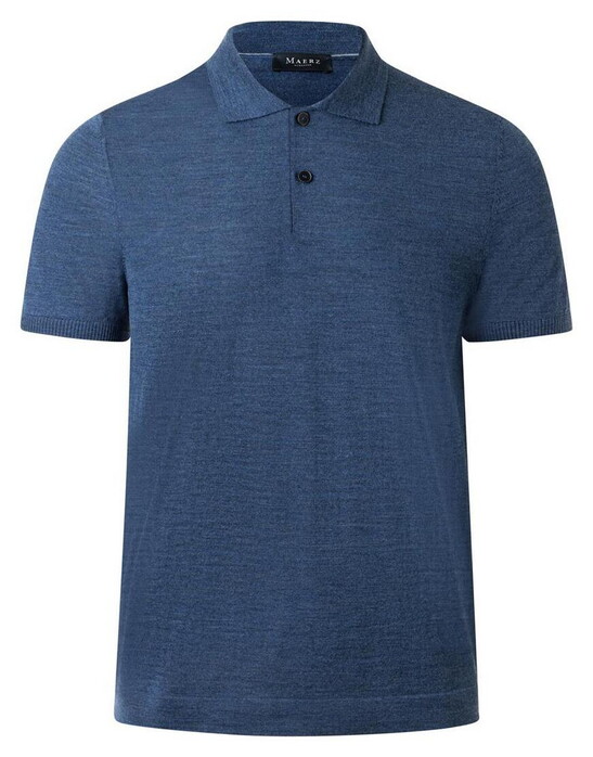 Maerz Polo Pullover Extrafine Merino Nimes Blue