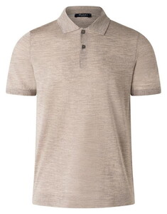 Maerz Polo Pullover Extrafine Merino Poloshirt Iced Latte