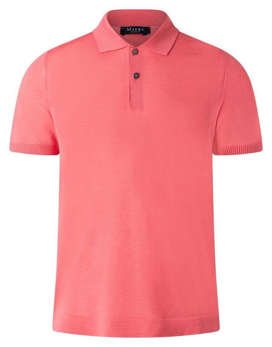 Maerz Polo Pullover Extrafine Merino Shiny Flamingo