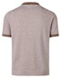Maerz Polo Pullover Fine Striped Cotton Linnen Blend Trui Frappuccino
