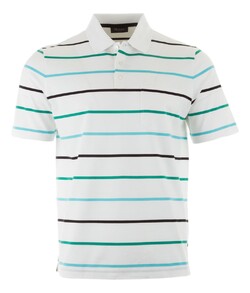Maerz Prime Mercerized Stripe Polo Pure White