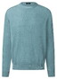 Maerz Ribbed Texture Subtle Pearl Effect Organic Cotton Crew Neck Pullover Pastel Turquoise