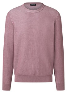 Maerz Ribbed Texture Subtle Pearl Effect Organic Cotton Crew Neck Trui Soft Grape