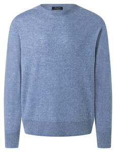 Maerz Round Neck Full Luxury Cashmere Pullover Nimes Blue