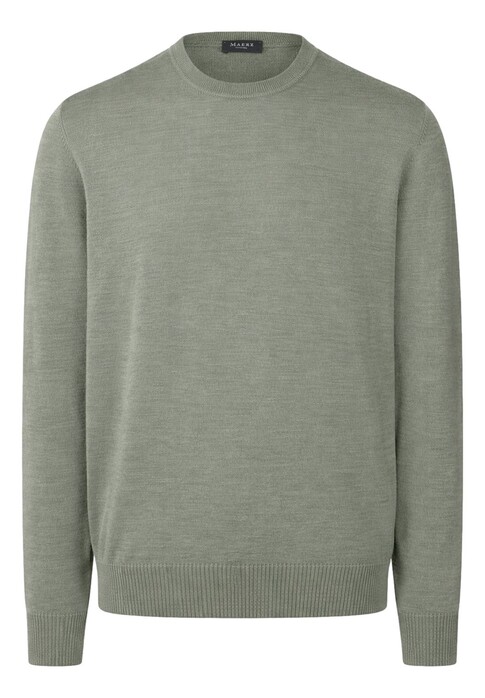Maerz Round Neck Merino Superwash Pullover Foggy Teal