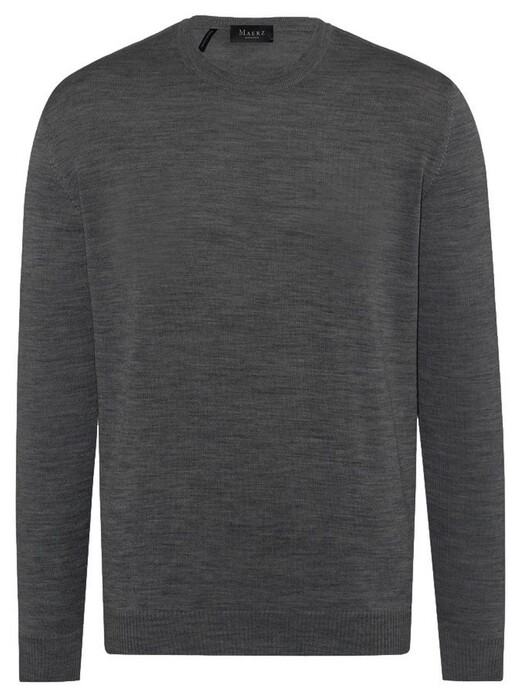 Maerz Round Neck Merino Superwash Pullover Grey Melange