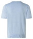 Maerz Short Sleeve Pullover Uni Color Fine Cotton Knit Blue Sky