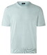 Maerz Short Sleeve Pullover Uni Color Fine Cotton Knit Bright Aqua