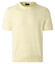 Maerz Short Sleeve Pullover Uni Color Fine Cotton Knit Pullover Light Yellow
