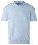 Maerz Short Sleeve Pullover Uni Color Fine Cotton Knit Trui Blue Sky