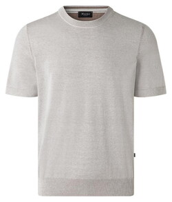 Maerz Short Sleeve Pullover Uni Color Fine Cotton Knit Trui Frappuccino