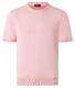 Maerz Short Sleeve Pullover Uni Color Fine Cotton Knit Trui Shiny Flamingo