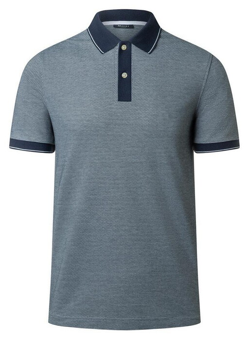 Maerz Soft Cotton Blend Fine Texture Polo Night Sky