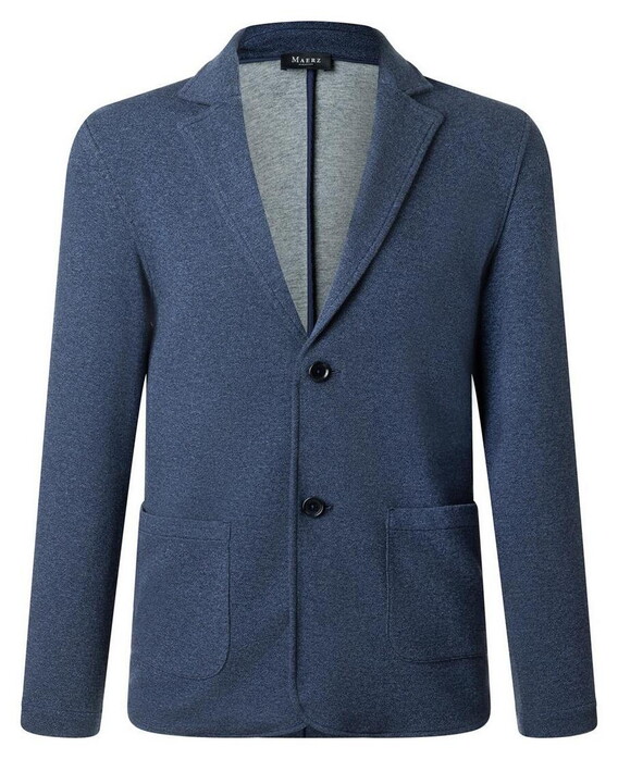 Maerz Soft Cotton Blend Knit Blazer Vest Nimes Blue