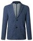 Maerz Soft Cotton Blend Knit Blazer Vest Nimes Blue