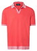 Maerz Solid Color Cotton Linen Polo Pullover Subtle Stripe Details Pullover Shiny Flamingo