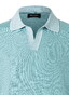 Maerz Solid Color Cotton Linnen Polo Pullover Subtle Stripe Details Trui Bright Aqua