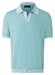Maerz Solid Color Cotton Linnen Polo Pullover Subtle Stripe Details Trui Bright Aqua
