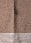 Maerz Solid Color Cotton Linnen Polo Pullover Subtle Stripe Details Trui Frappuccino