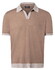 Maerz Solid Color Cotton Linnen Polo Pullover Subtle Stripe Details Trui Frappuccino