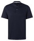 Maerz Solid Color Henley Collar Polo Navy