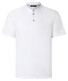 Maerz Solid Color Henley Collar Polo Pure White