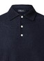 Maerz Solid Color Long Sleeve Cotton Piqué Polo Navy