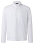 Maerz Solid Color Long Sleeve Cotton Piqué Polo Pure White