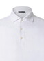 Maerz Solid Color Long Sleeve Cotton Piqué Polo Pure White