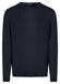 Maerz Solid Color Luxury Merino Extrafine Round Neck Pullover Navy