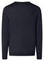 Maerz Solid Color Luxury Merino Extrafine Round Neck Trui Navy