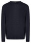 Maerz Solid Color Luxury Merino Extrafine Round Neck Trui Navy
