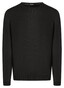 Maerz Solid Color Luxury Merino Extrafine Round Neck Trui Zwart