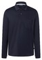 Maerz Solid Color Mercerized Cotton Long Sleeve Polo Navy