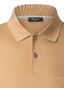 Maerz Solid Color Mercerized Cotton Long Sleeve Polo Pumpkin Spice