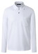 Maerz Solid Color Mercerized Cotton Long Sleeve Polo Pure White