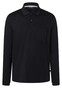 Maerz Solid Color Mercerized Cotton Long Sleeve Polo Zwart