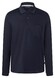 Maerz Solid Color Mercerized Cotton Long Sleeve Poloshirt Navy