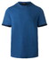 Maerz Solid Color Plated Jersey Knit T-Shirt Medium Blue