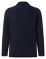 Maerz Solid Color Rib Texture Cotton Knit Vest Navy
