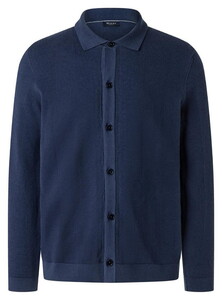 Maerz Solid Color Subtle Detail Structure Jacquard Cardigan Dawn Blue