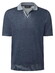 Maerz Solid Color Subtle Stripe Detail Cotton Knit Polo Dawn Blue